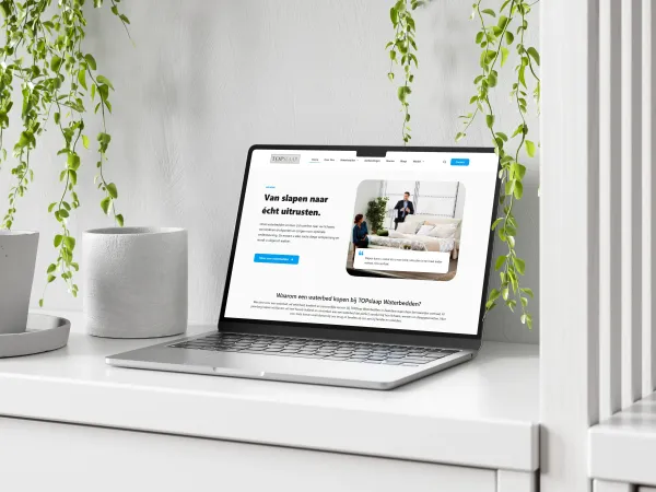 Responsive website op laptop