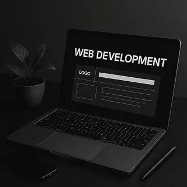 Web development - laptop met code